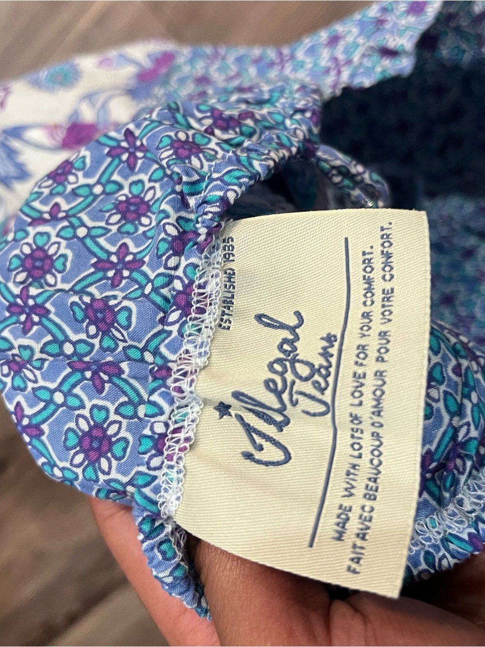 Blue Floral Illegal Jeans Tank Top - Picture 4 of 4